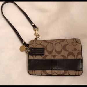 Coach Classic Signature Print Wristlet
